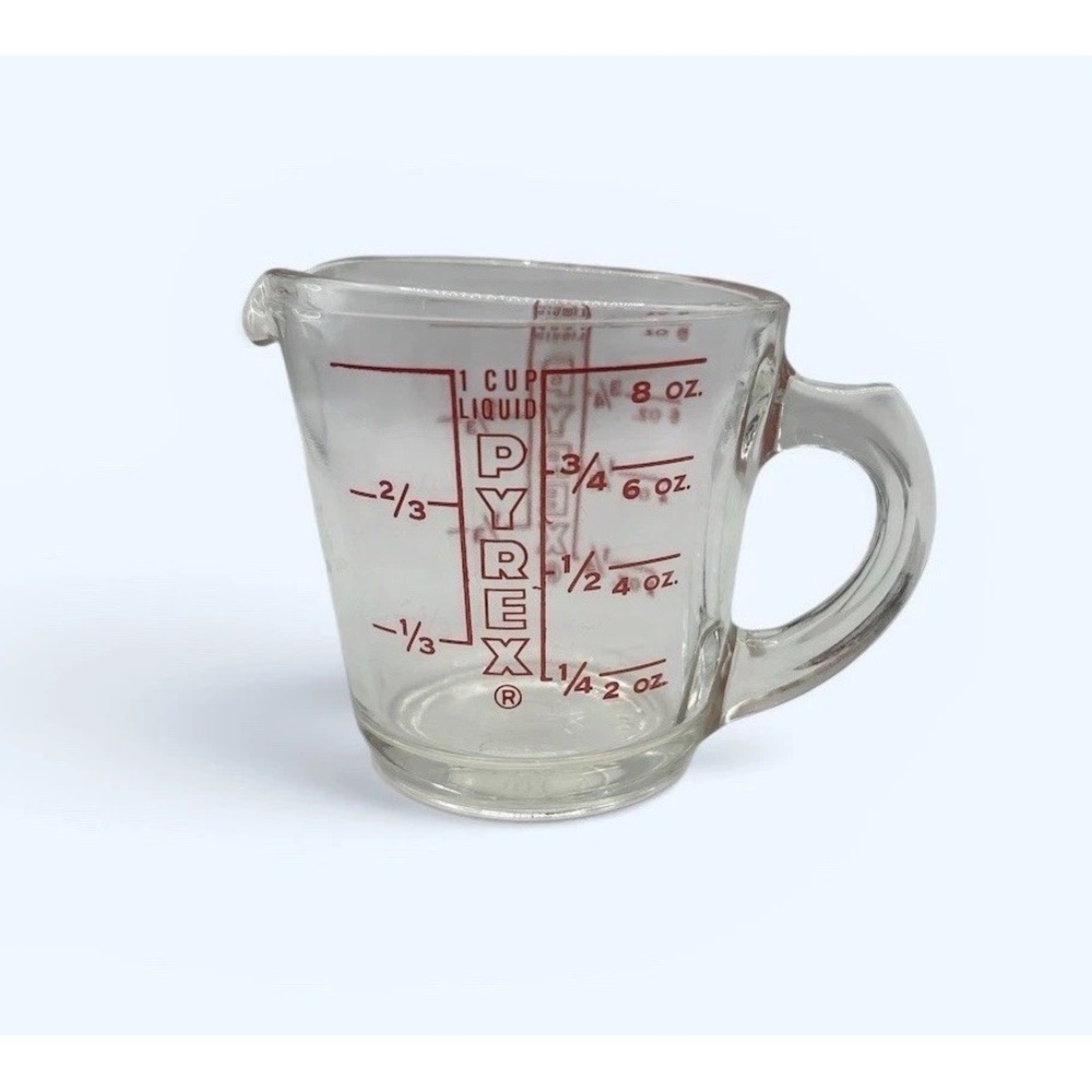 Vintage PYREX 1 Cup Liquid Glass Measuring Cup Made‎ In USA Excellent Condition